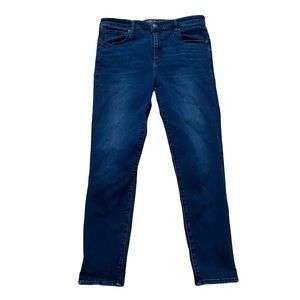 Abercrombie & Fitch High Rise Ankle Jeans - Dark Blue